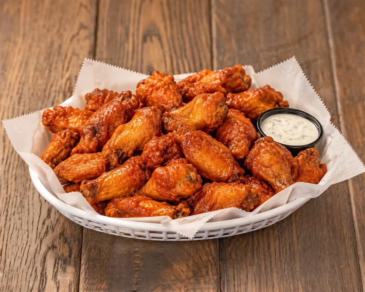 A big basket of premium wings